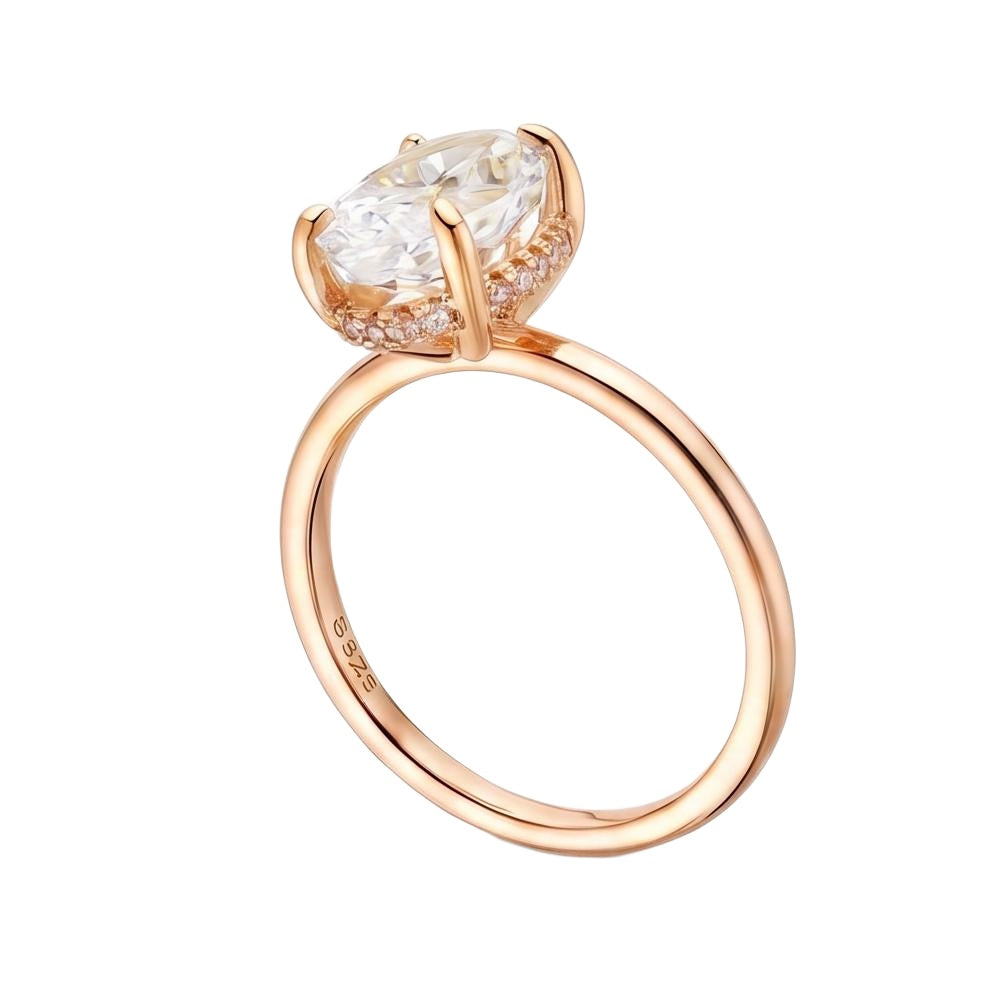 18K Rose Gold Plated, 10K Solid Rose Gold