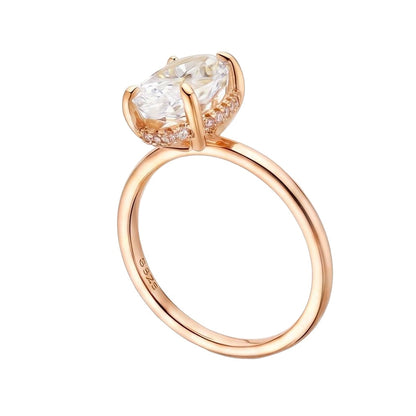 18K Rose Gold Plated, 10K Solid Rose Gold