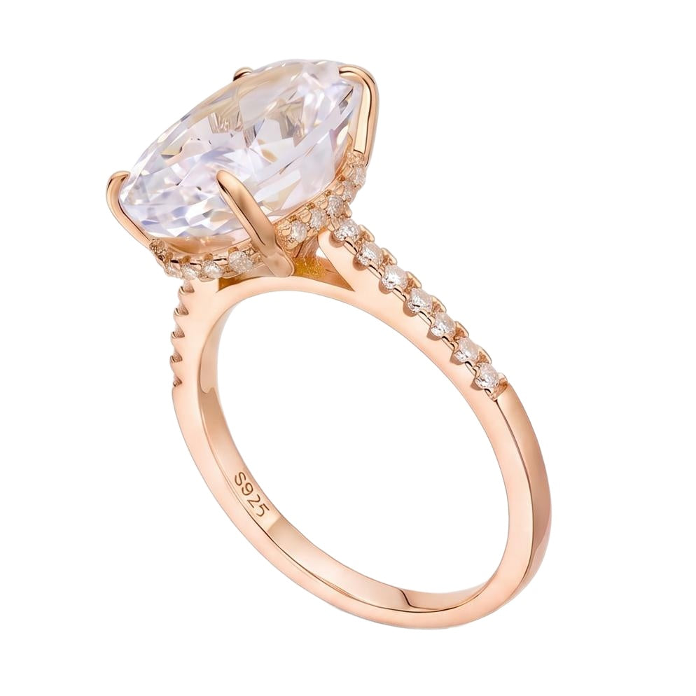 18K Rose Gold Plated, 10K Solid Rose Gold