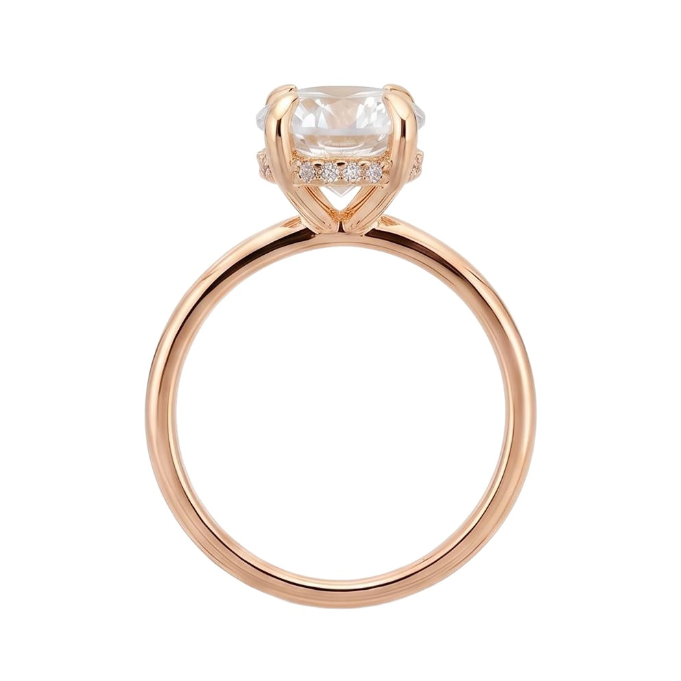 18K Rose Gold Plated, 10K Solid Rose Gold