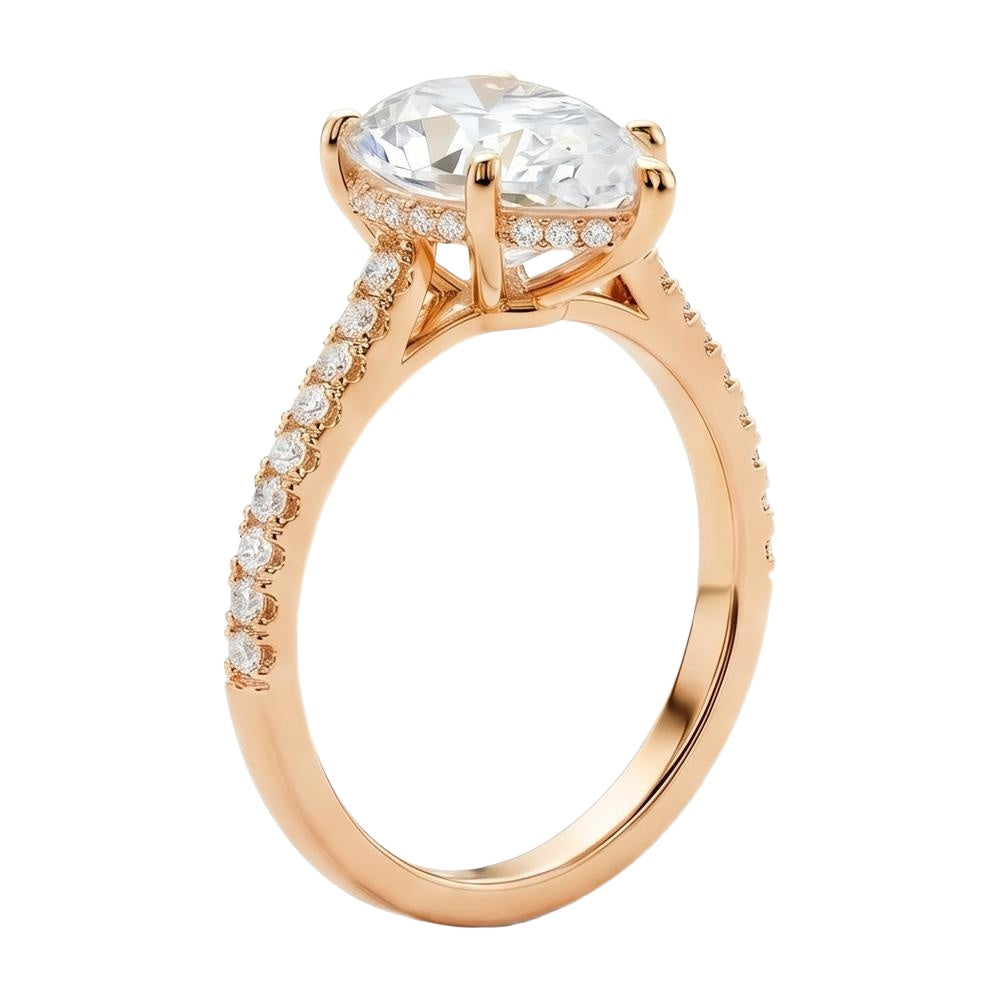18K Rose Gold Plated, 10K Solid Rose Gold