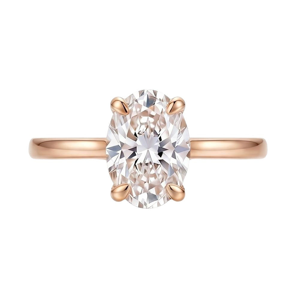 18K Rose Gold Plated, 10K Solid Rose Gold