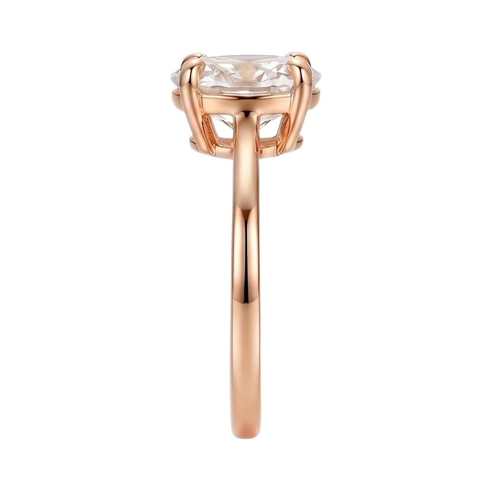 18K Rose Gold Plated, 10K Solid Rose Gold