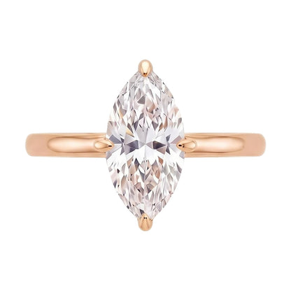 18K Rose Gold Plated, 10K Solid Rose Gold