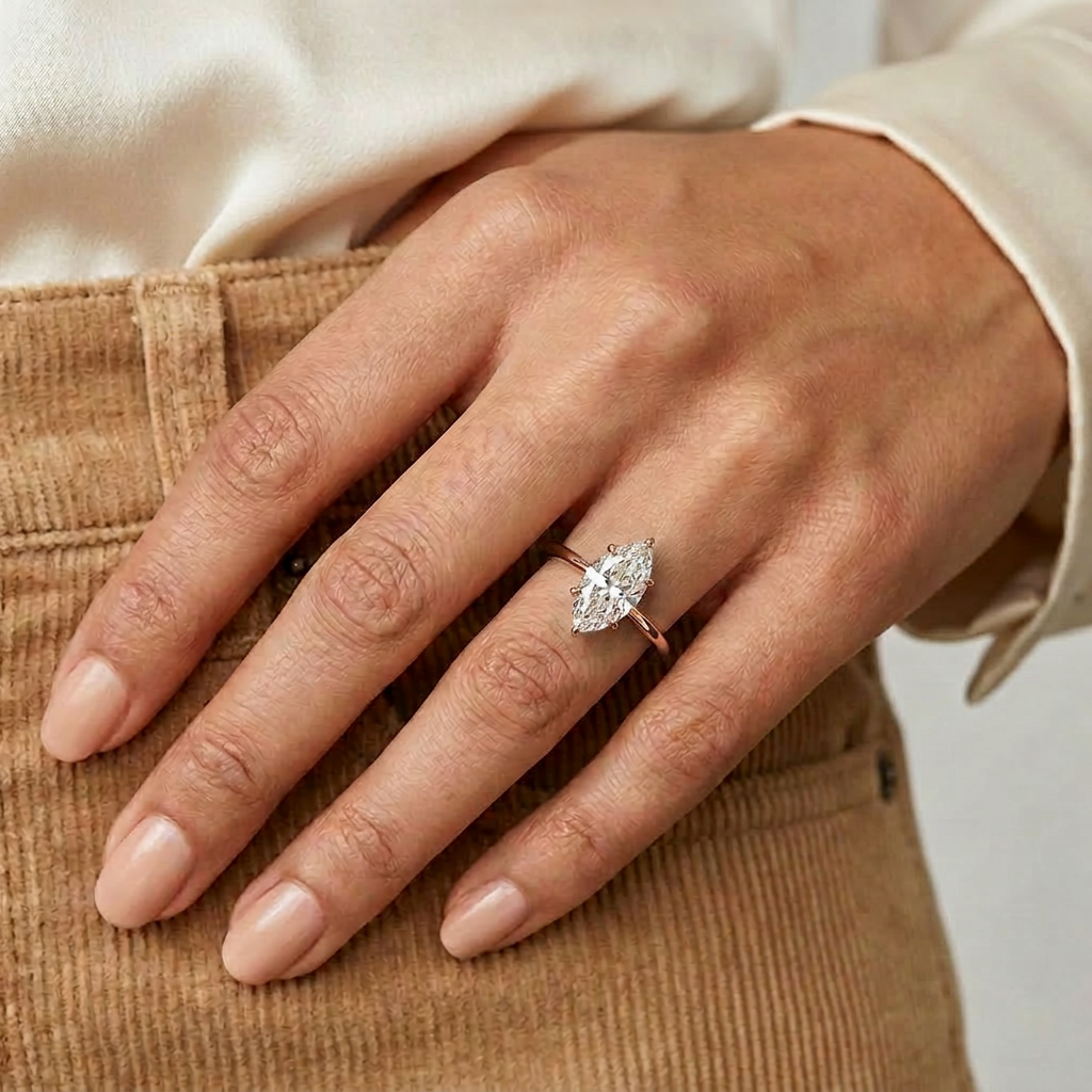 18K Rose Gold Plated, 10K Solid Rose Gold