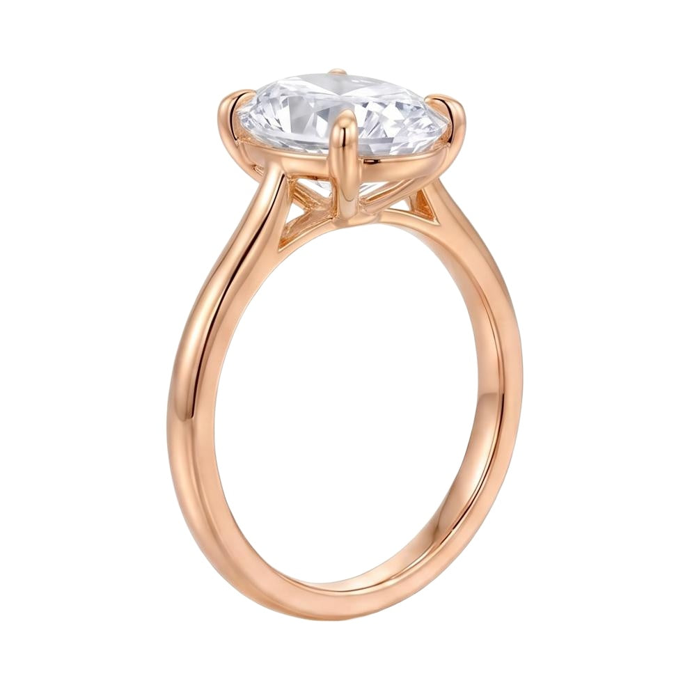 18K Rose Gold Plated, 10K Solid Rose Gold