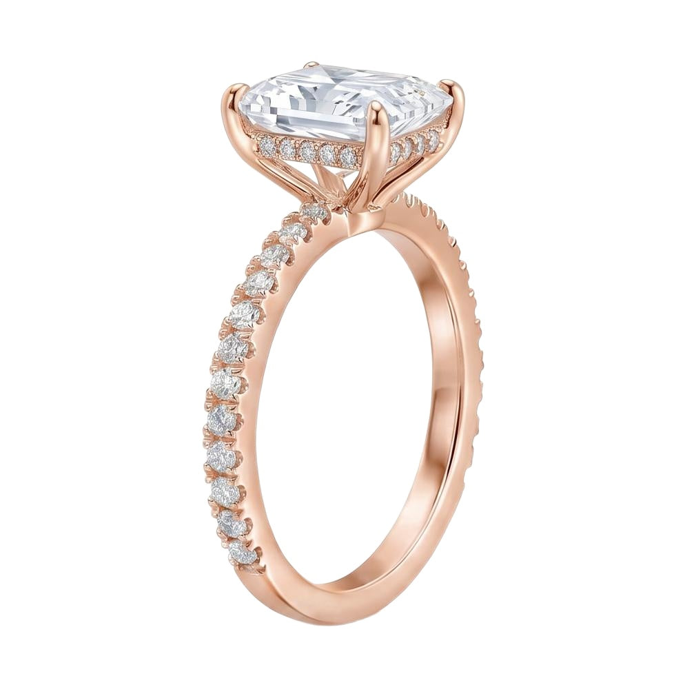 18K Rose Gold Plated, 10K Solid Rose Gold