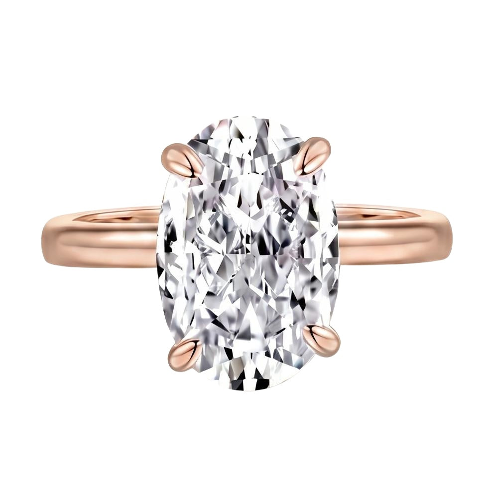 18K Rose Gold Plated, 10K Solid Rose Gold