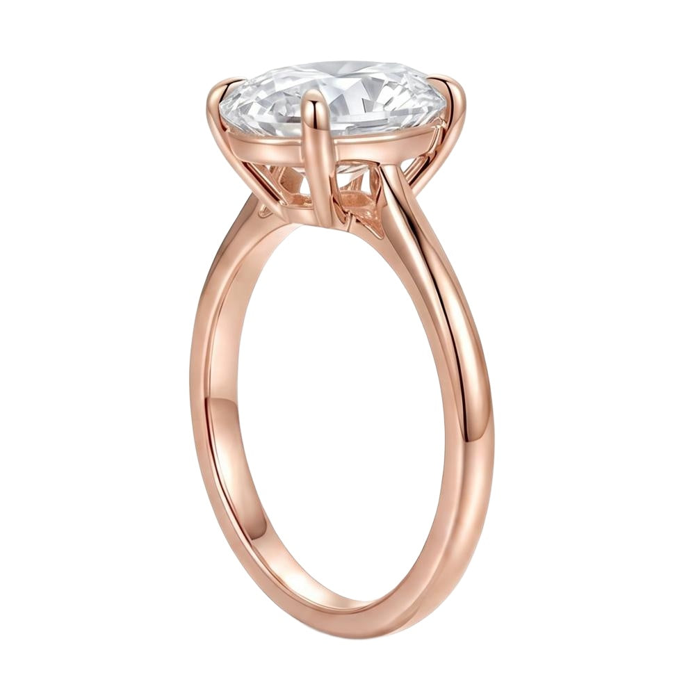 18K Rose Gold Plated, 10K Solid Rose Gold