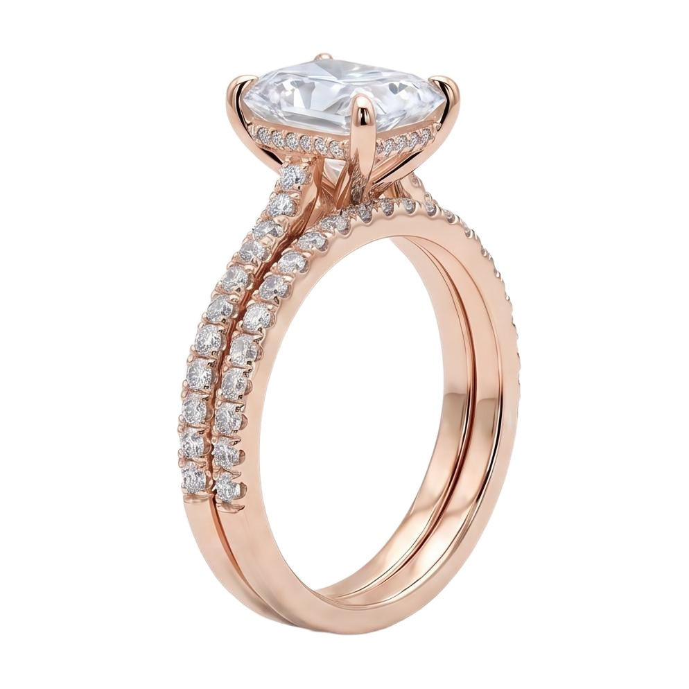 18K Rose Gold Plated, 10K Solid Rose Gold