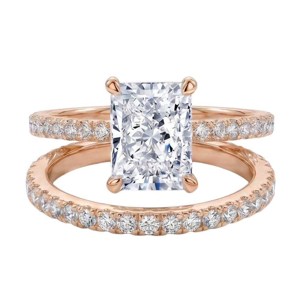 18K Rose Gold Plated, 10K Solid Rose Gold