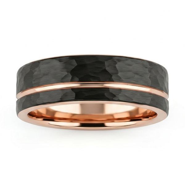 Warawen Band in Tungsten Carbide - Blackrhodium