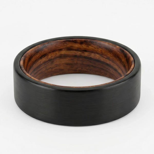 Yorielwen Band in Tungsten Carbide - Blackrhodium