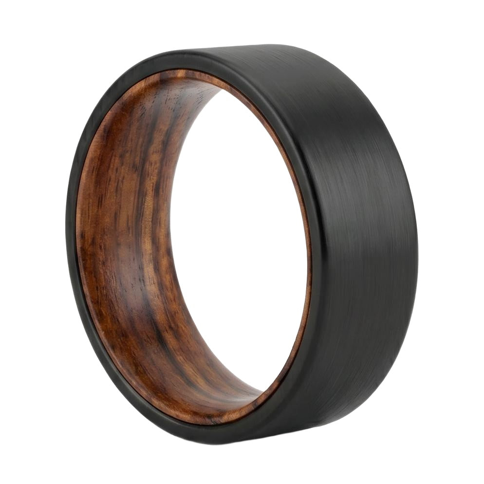 Yorielwen Band in Tungsten Carbide - Blackrhodium