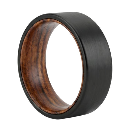Yorielwen Band in Tungsten Carbide - Blackrhodium