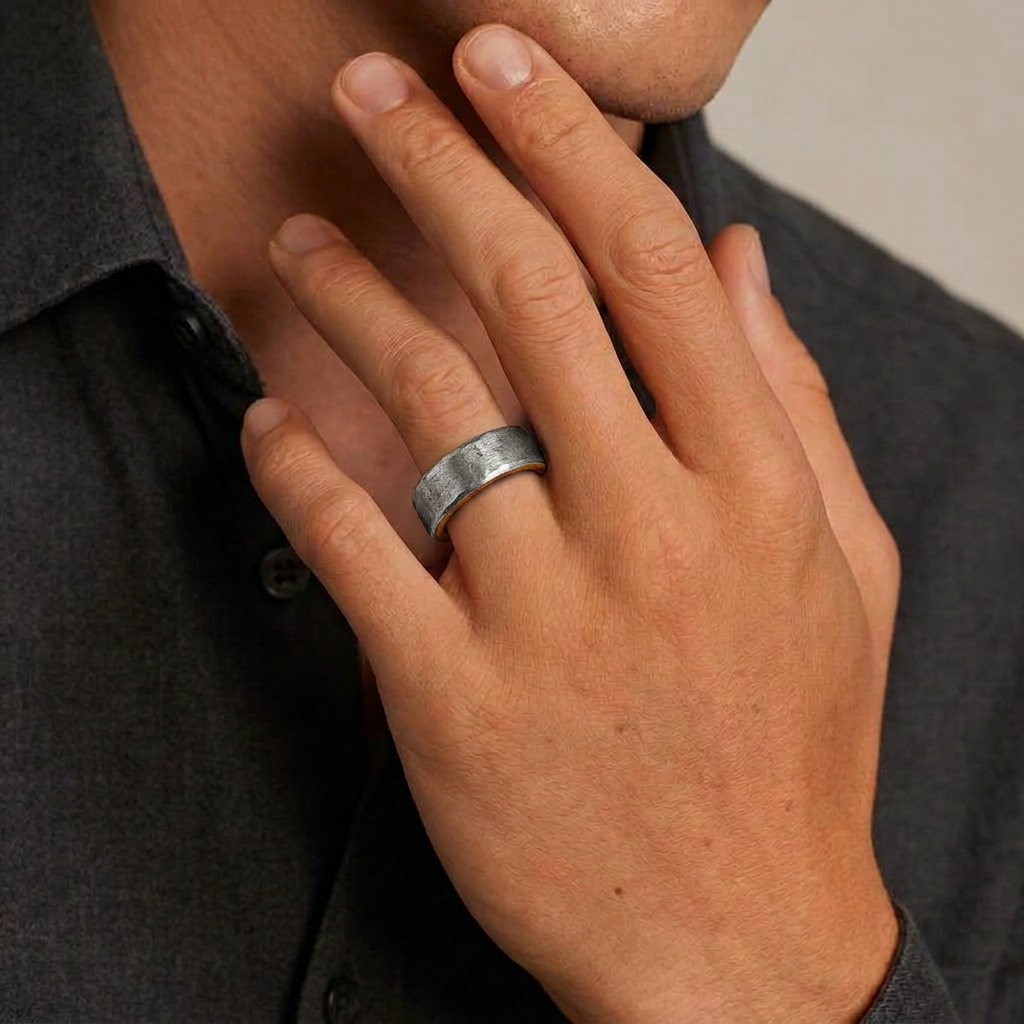 Aethria Moissanite Band - Silver