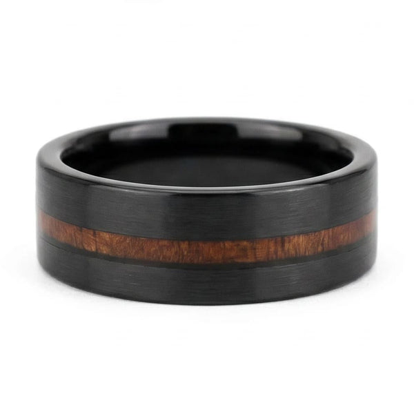 Elowien Band in Tungsten Carbide - Blackrhodium