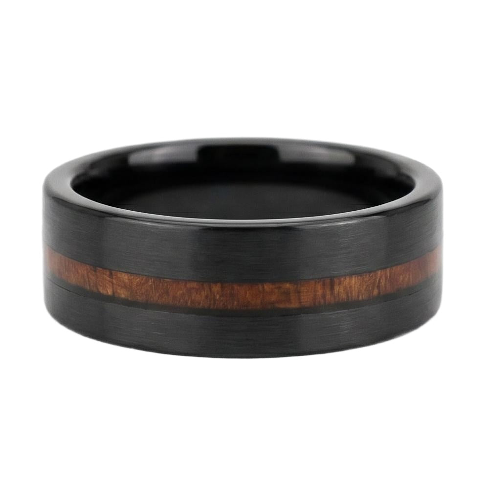 Elowien Band in Tungsten Carbide - Blackrhodium