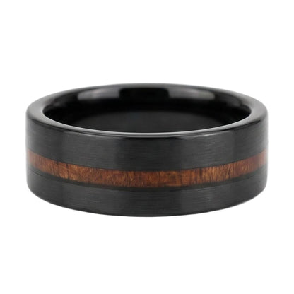 Elowien Band in Tungsten Carbide - Blackrhodium