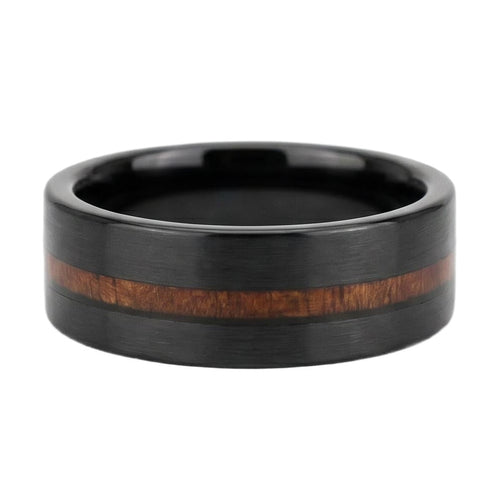 Elowien Band in Tungsten Carbide - Blackrhodium