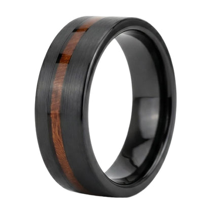 Elowien Band in Tungsten Carbide - Blackrhodium