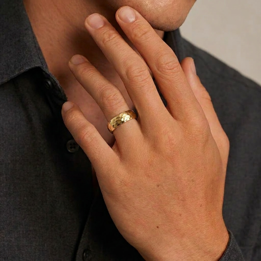 Taeriel Band in Tungsten Carbide - Gold
