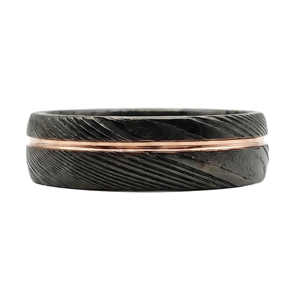 Linawen Band in Stainless steel - Blackrhodium