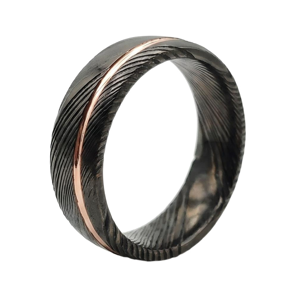 Linawen Band in Stainless steel - Blackrhodium