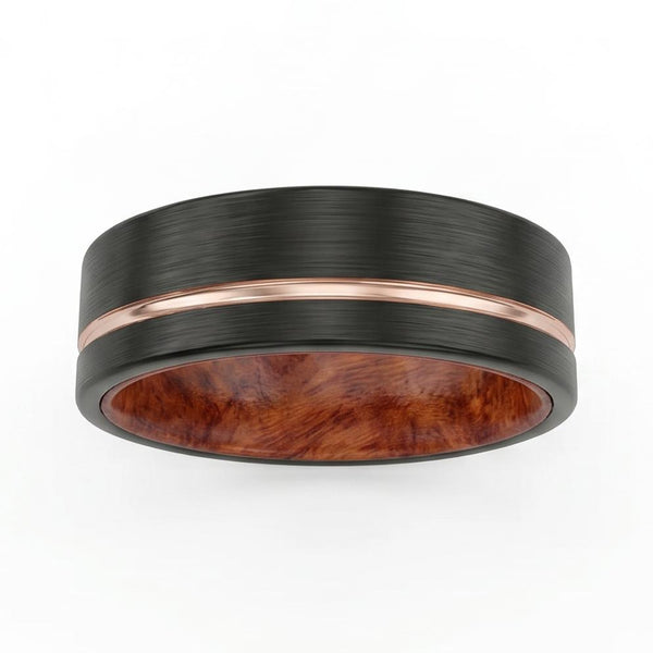 Galdoria Band in Tungsten Carbide - Blackrhodium