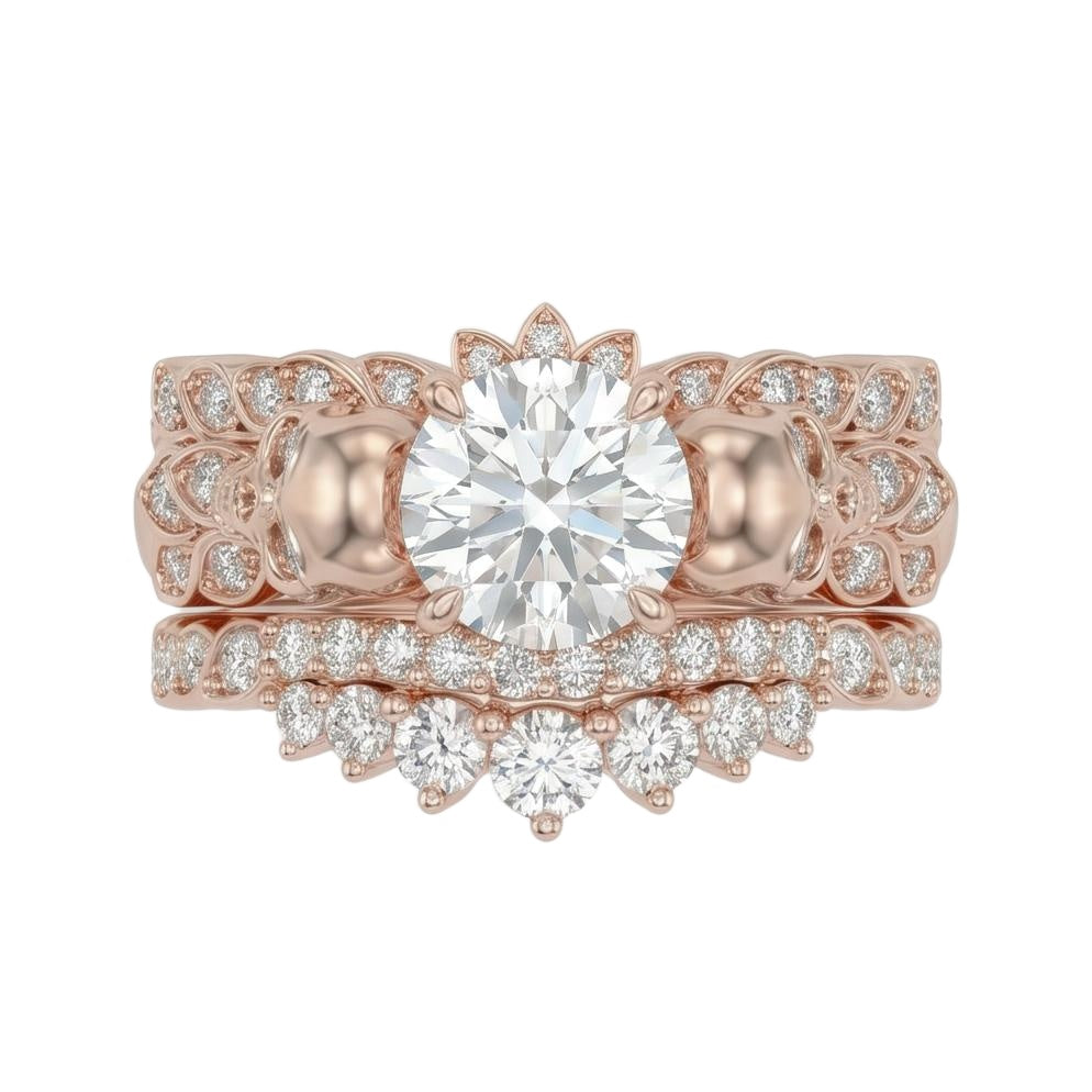 18K Rose Gold Plated, 10K Solid Rose Gold