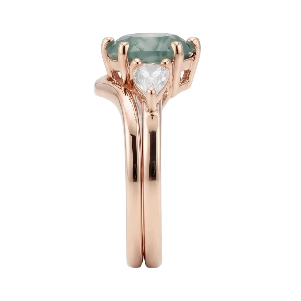 18K Rose Gold Plated, 10K Solid Rose Gold