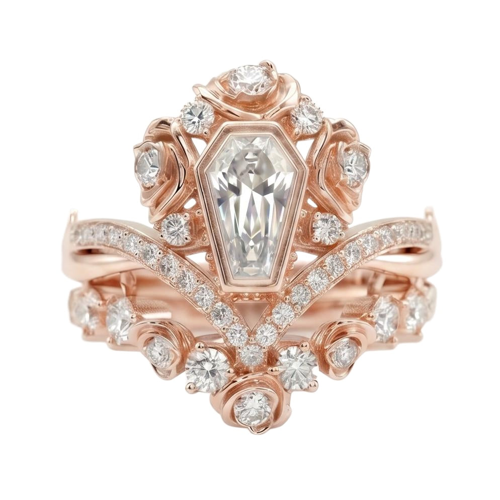 18K Rose Gold Plated, 10K Solid Rose Gold