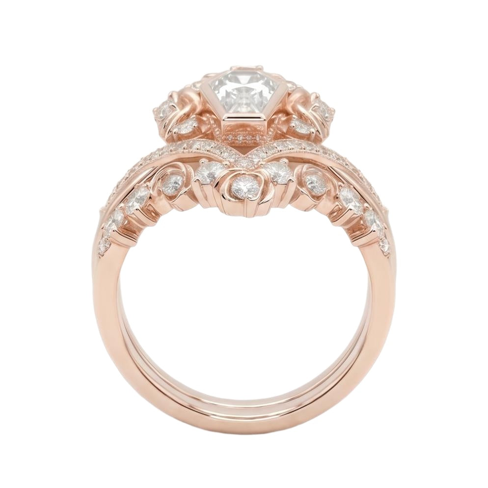 18K Rose Gold Plated, 10K Solid Rose Gold