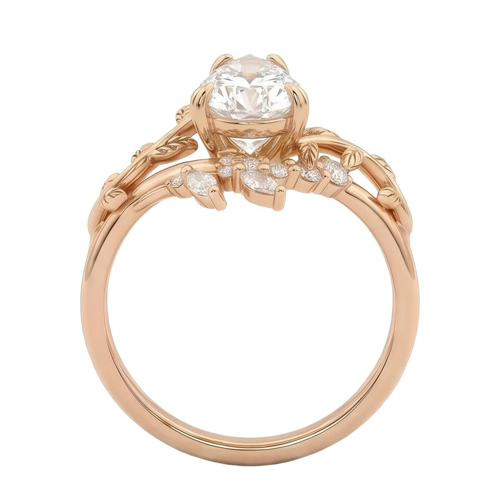 18K Rose Gold Plated, 10K Solid Rose Gold