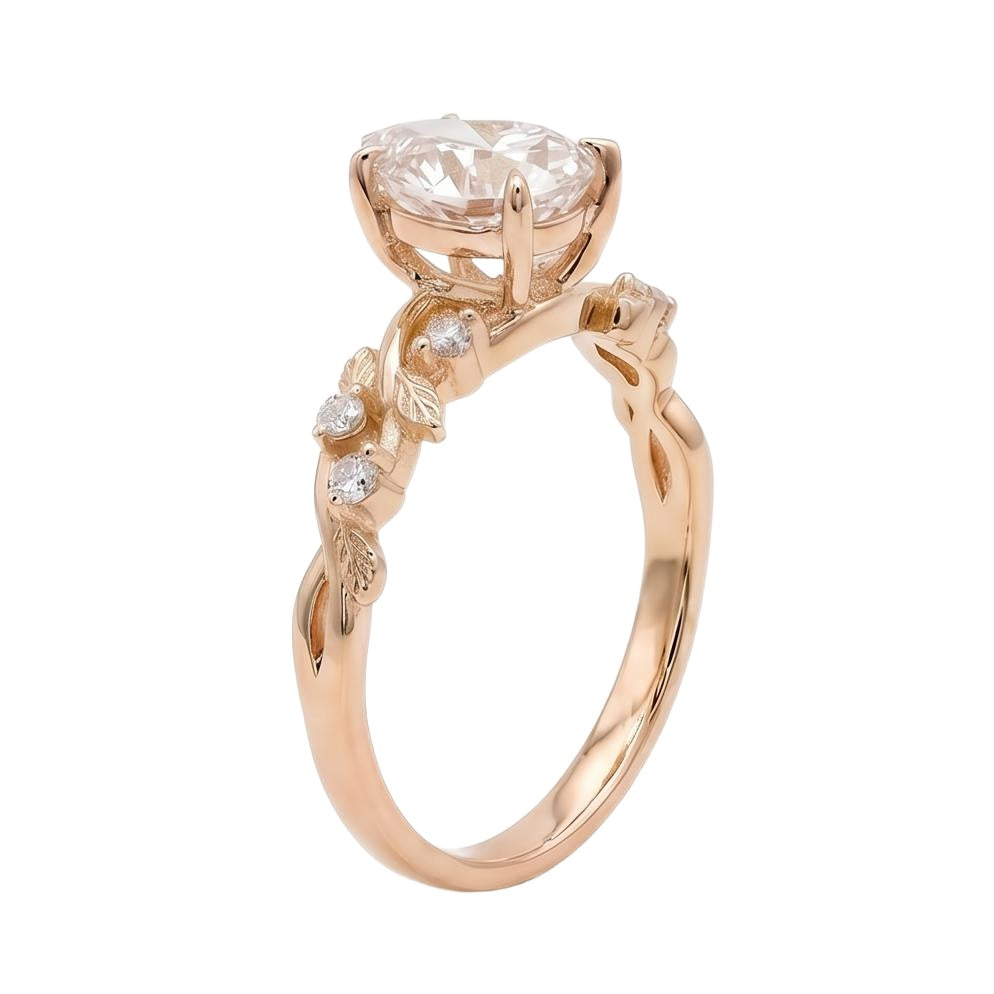 18K Rose Gold Plated, 10K Solid Rose Gold