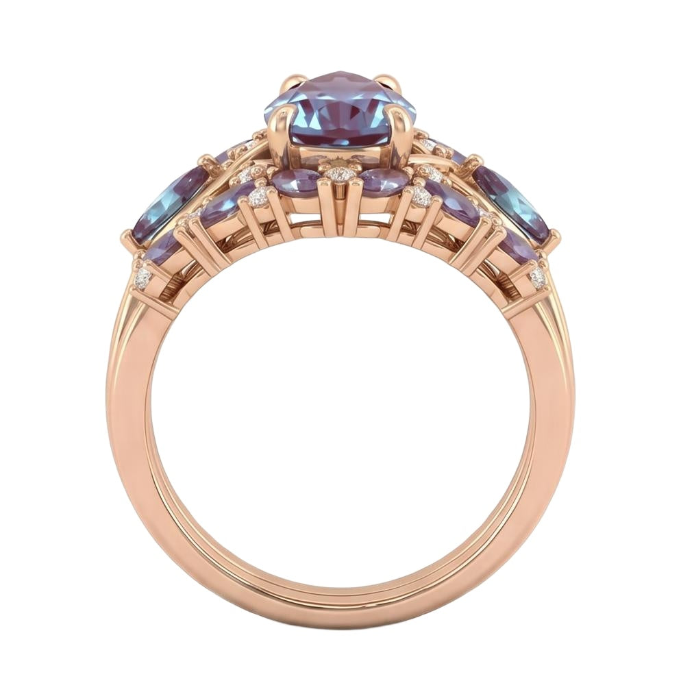 18K Rose Gold Plated, 10K Solid Rose Gold