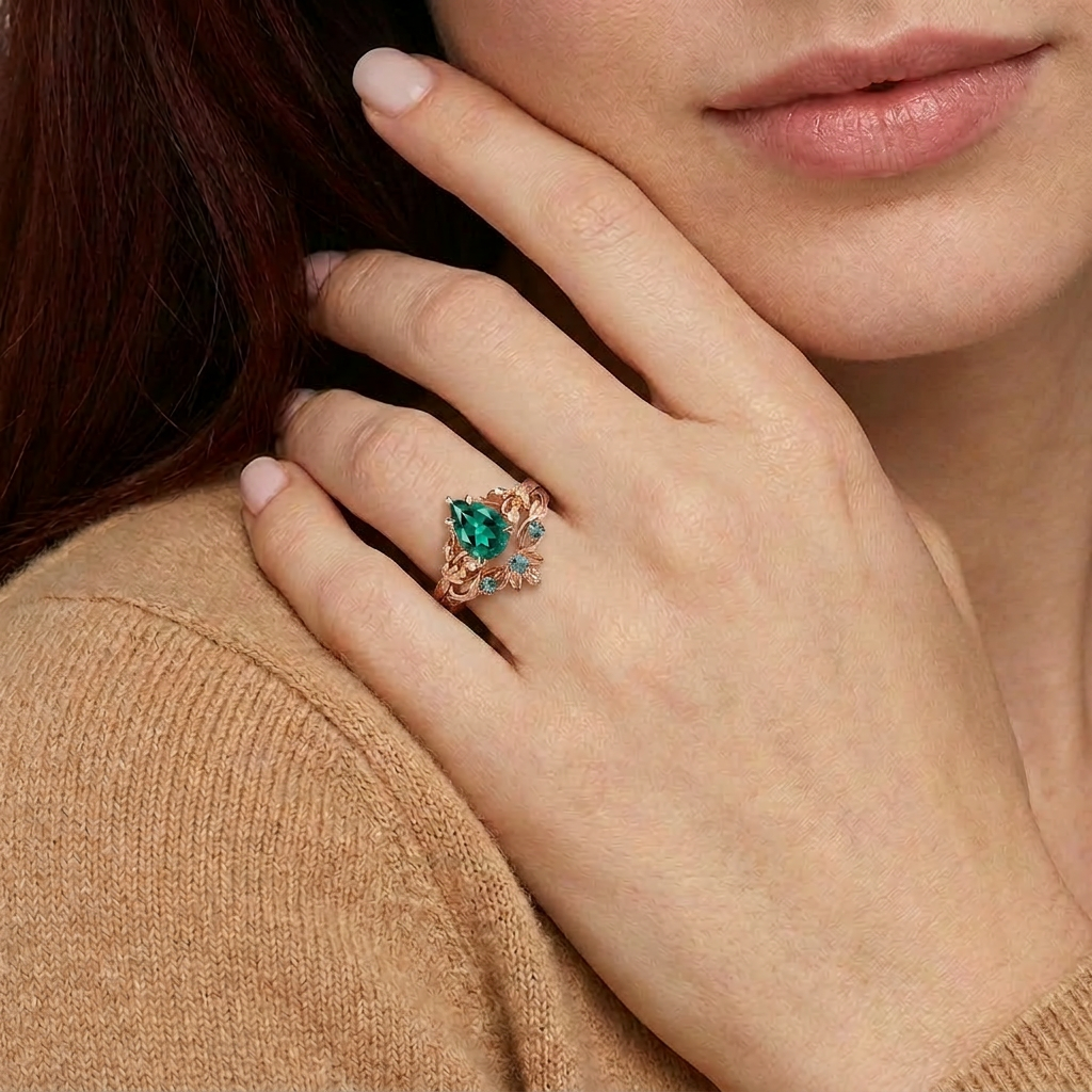 18K Rose Gold Plated, 10K Solid Rose Gold