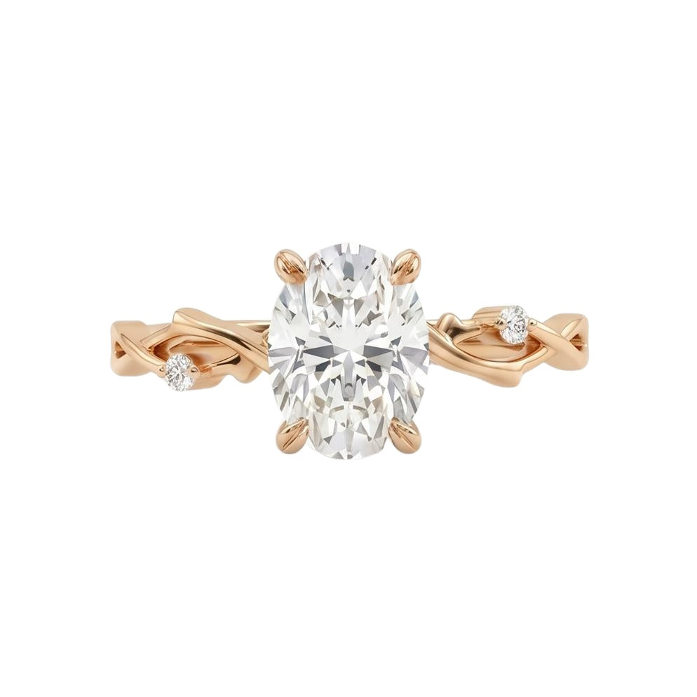 18K Rose Gold Plated, 10K Solid Rose Gold
