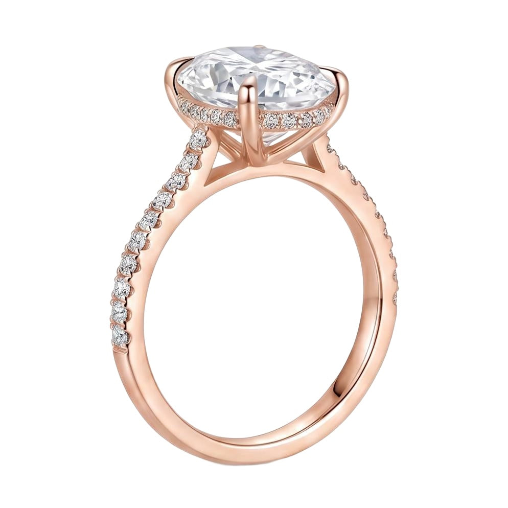 18K Rose Gold Plated, 10K Solid Rose Gold