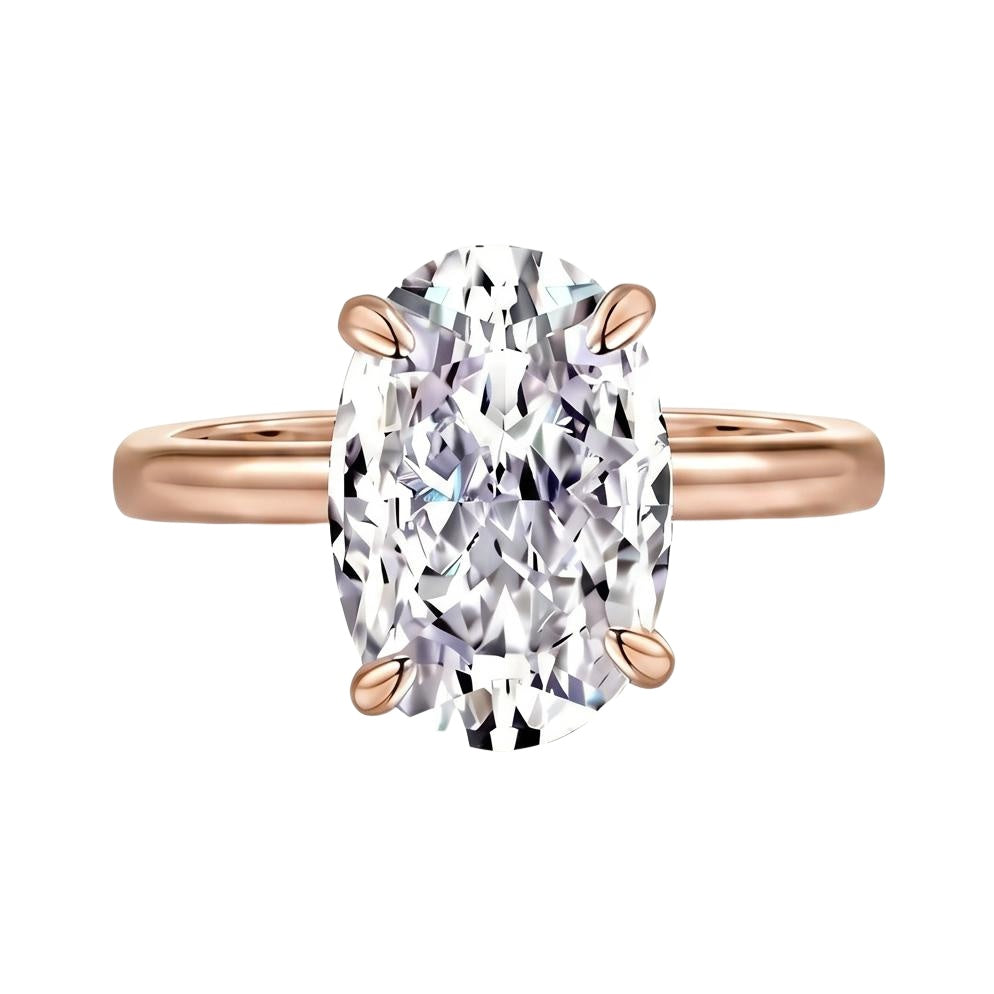 18K Rose Gold Plated, 10K Solid Rose Gold