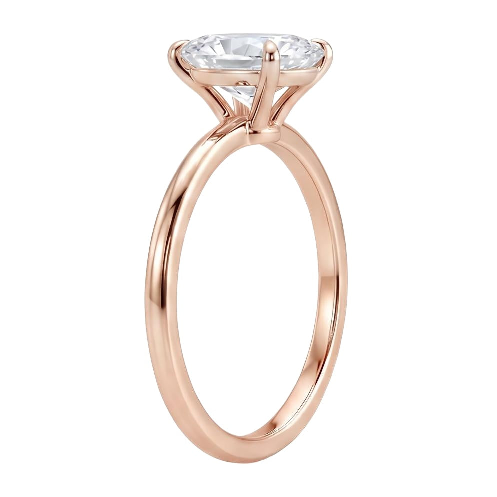 18K Rose Gold Plated, 10K Solid Rose Gold
