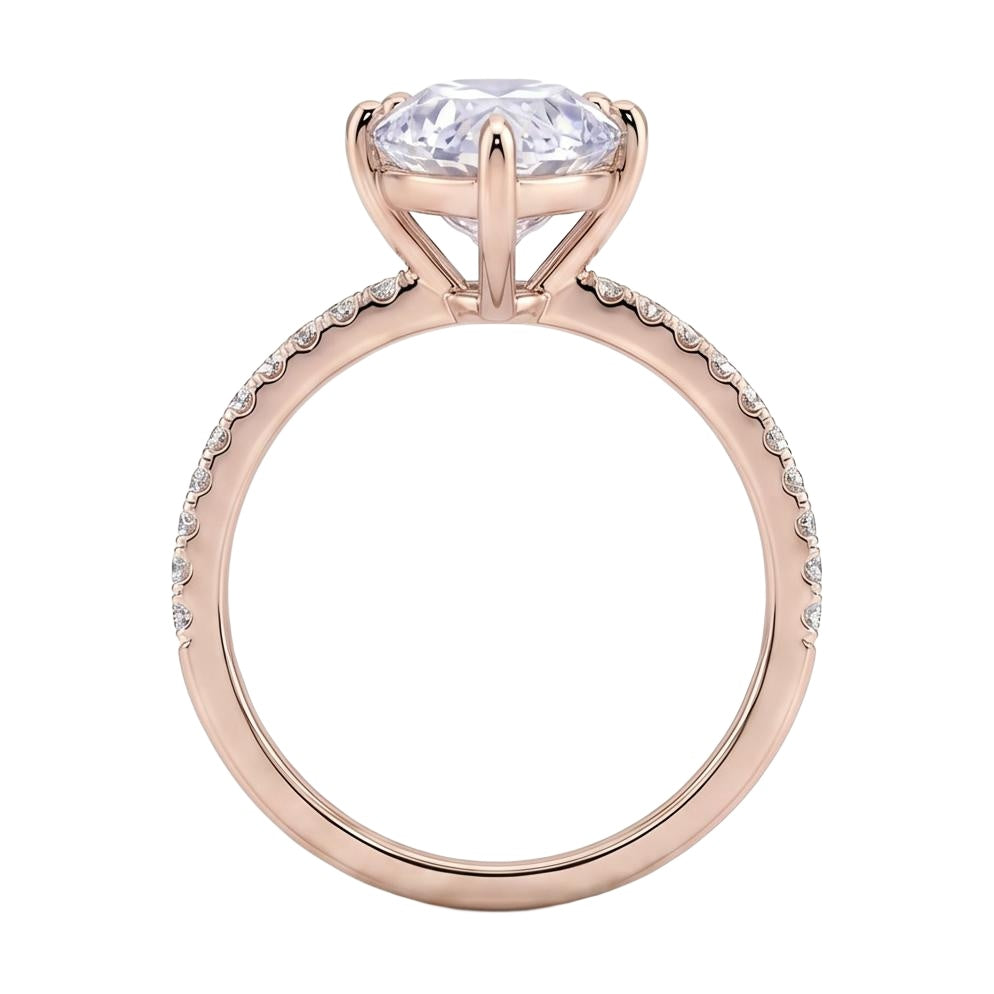 18K Rose Gold Plated, 10K Solid Rose Gold