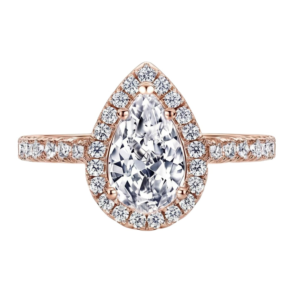18K Rose Gold Plated, 10K Solid Rose Gold