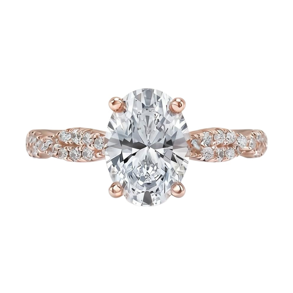 18K Rose Gold Plated, 10K Solid Rose Gold