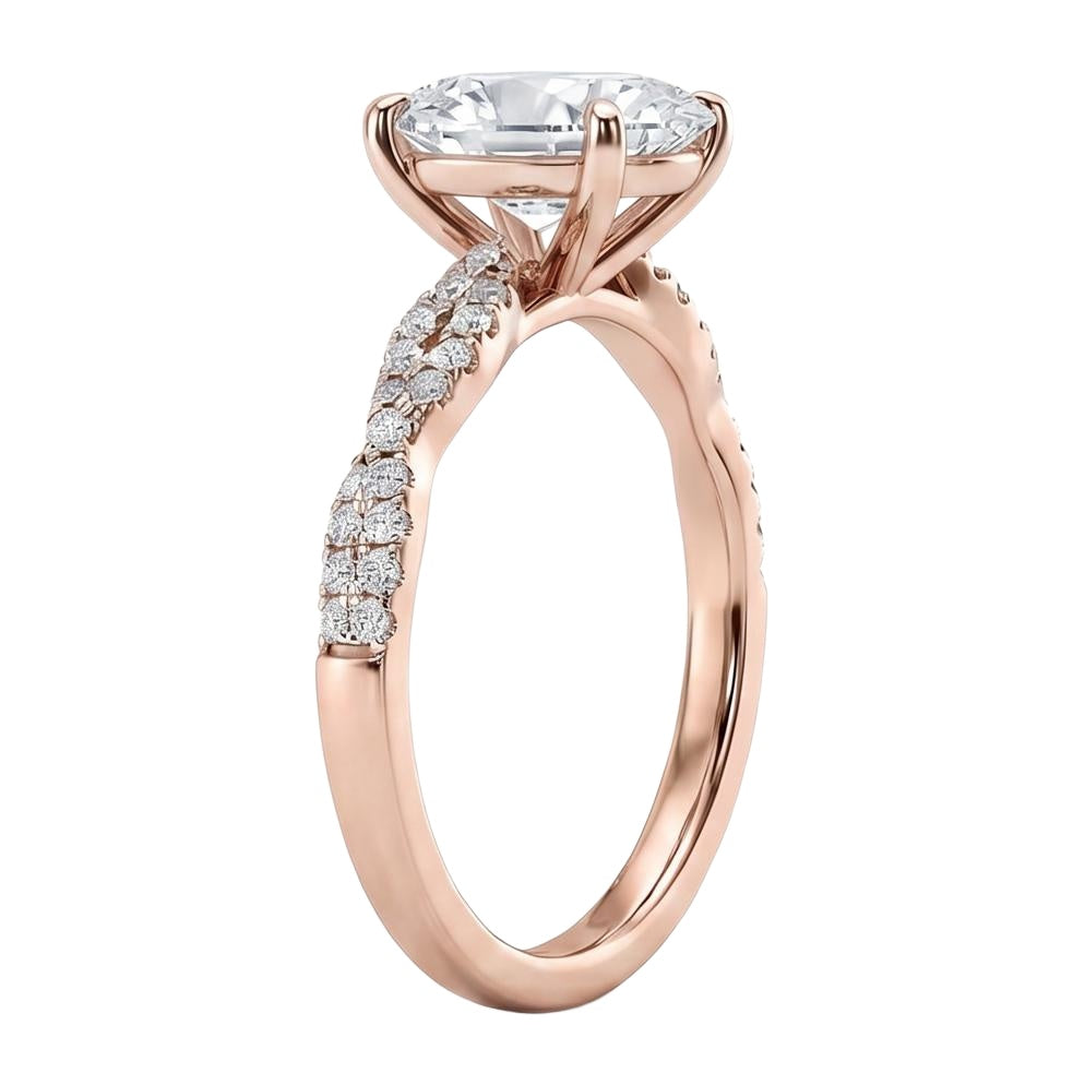 18K Rose Gold Plated, 10K Solid Rose Gold