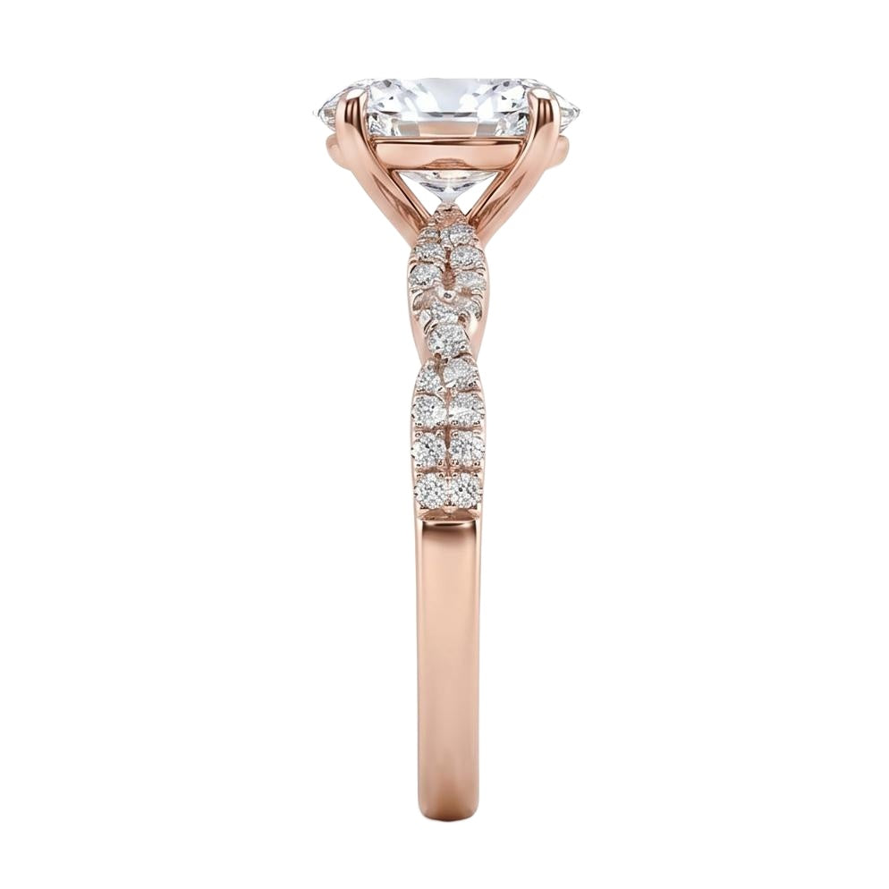 18K Rose Gold Plated, 10K Solid Rose Gold