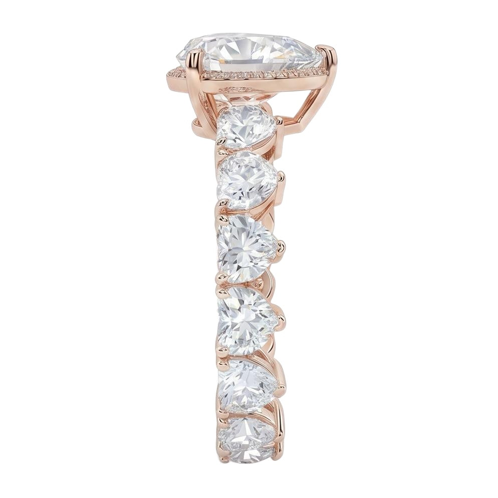 18K Rose Gold Plated, 10K Solid Rose Gold