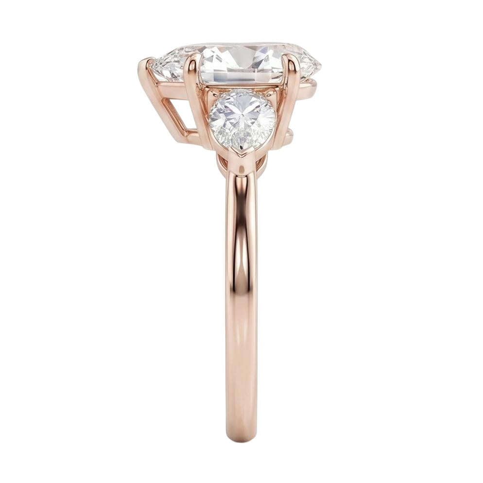 18K Rose Gold Plated, 10K Solid Rose Gold