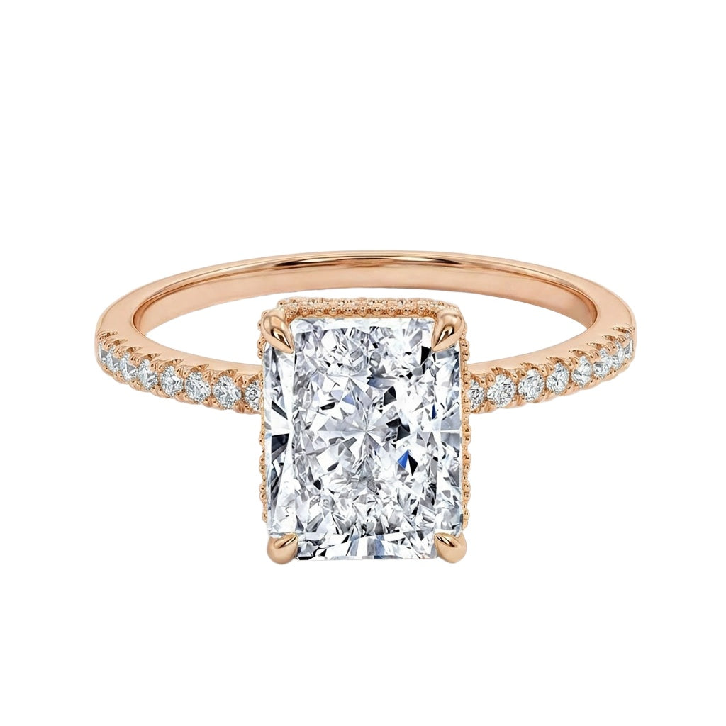 18K Rose Gold Plated, 10K Solid Rose Gold