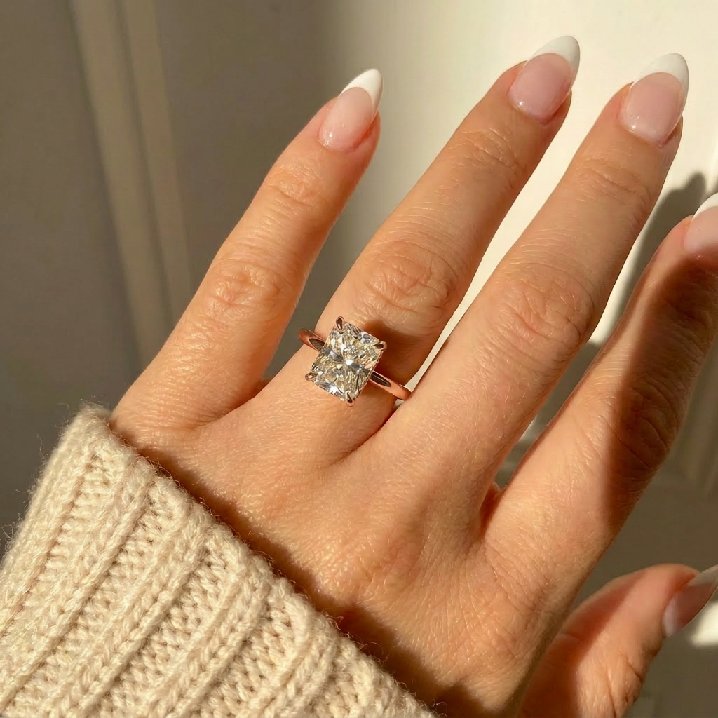 18K Rose Gold Plated, 10K Solid Rose Gold